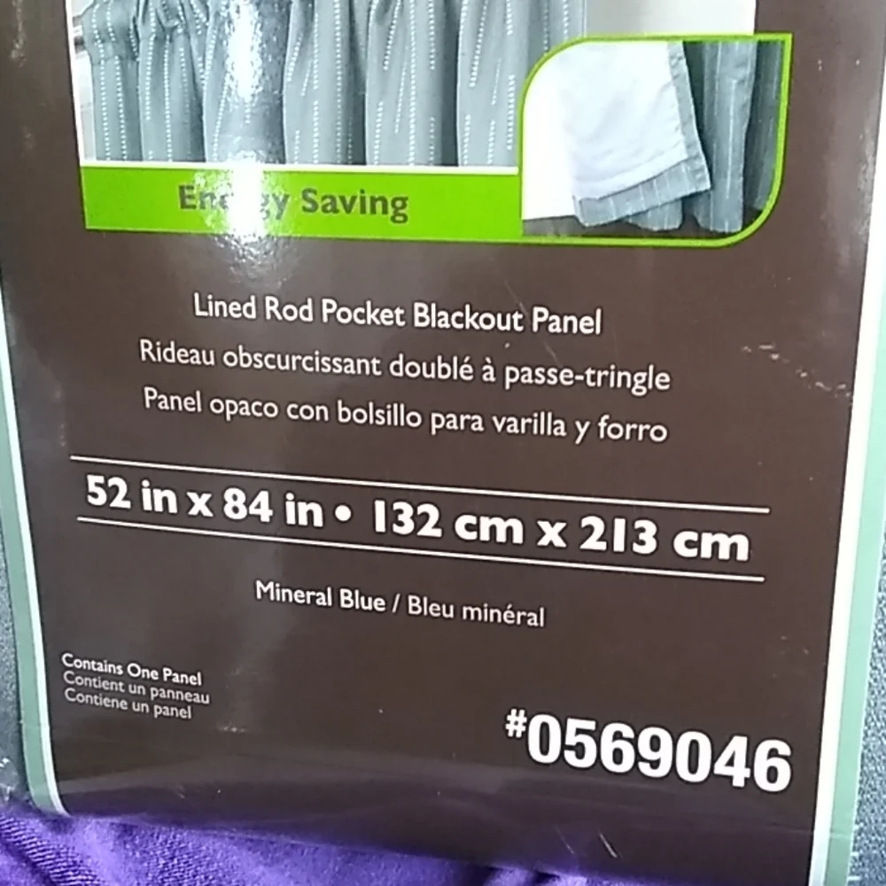 FINAL MARKDOWN ALLEN+ROTH Earnley Lined Rod Pocket Blackout panel
